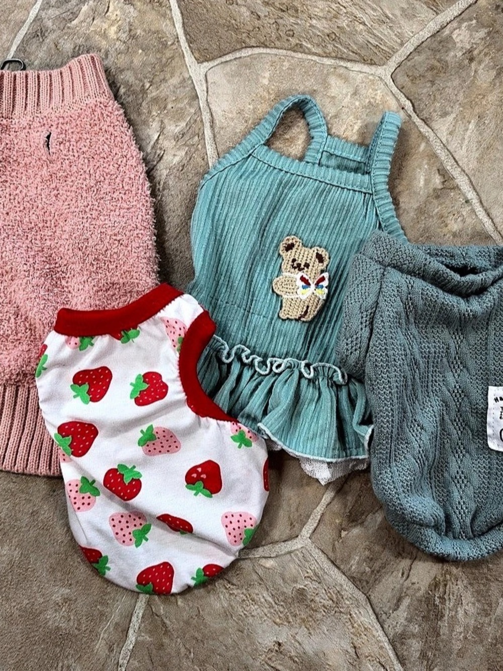 Dog Clothing Bundle Pink & Blue Like New Set #3